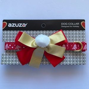 Dog Collar Bow Tie Snowball Size L